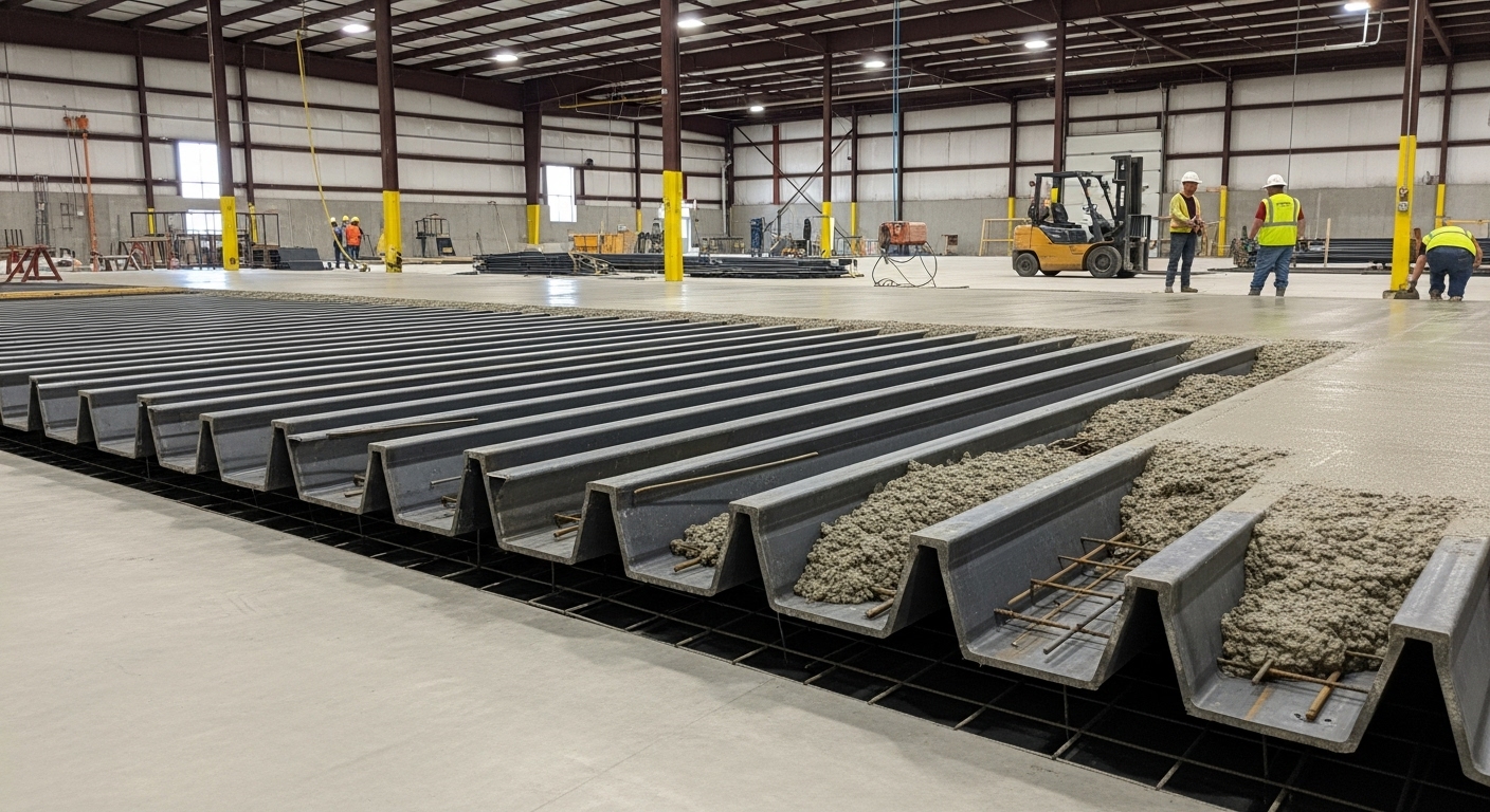 Sanayi tesislerinde beton altı trapez sac kullanımı