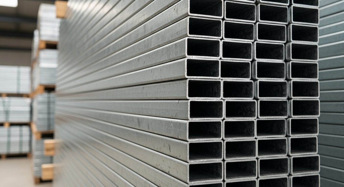 İstanbul bölgesindeki galvaniz profil stok alanı