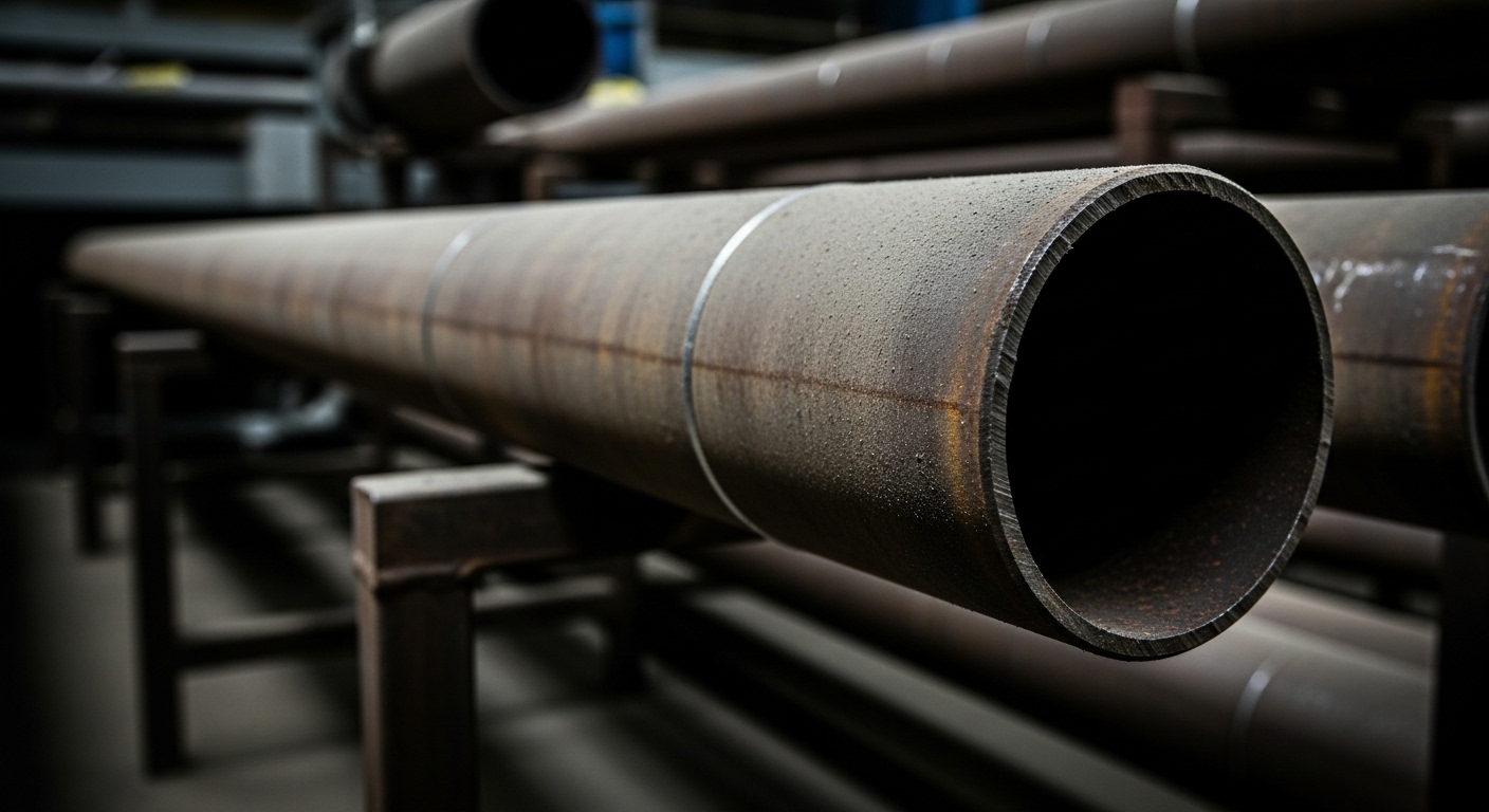 Stoktaki farklı çaplarda kazan borusu çeşitleri