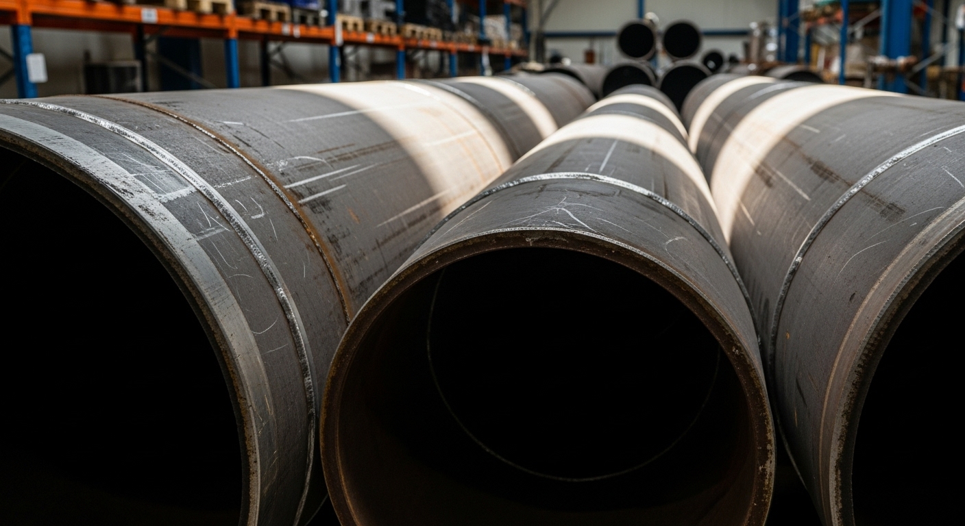 Farklı ebatlarda kazan boruları stokta