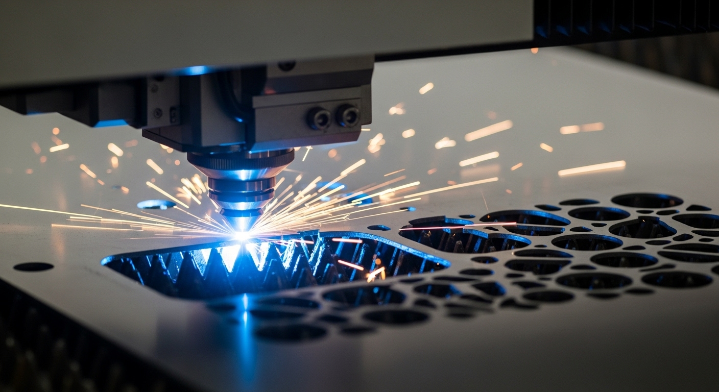 Lazer kesim makinesinin hassas uç detayı