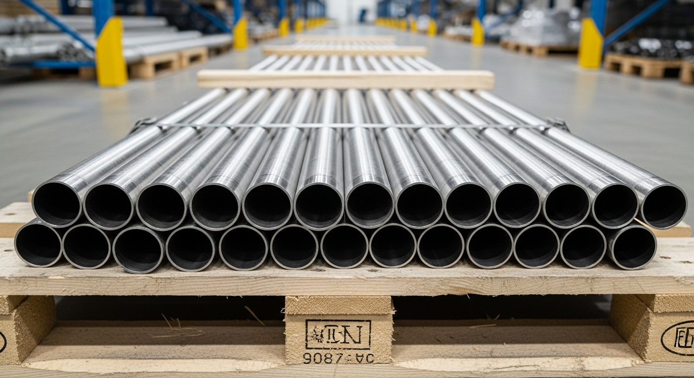 Çeşitli ebatlarda paslanmaz çelik borular