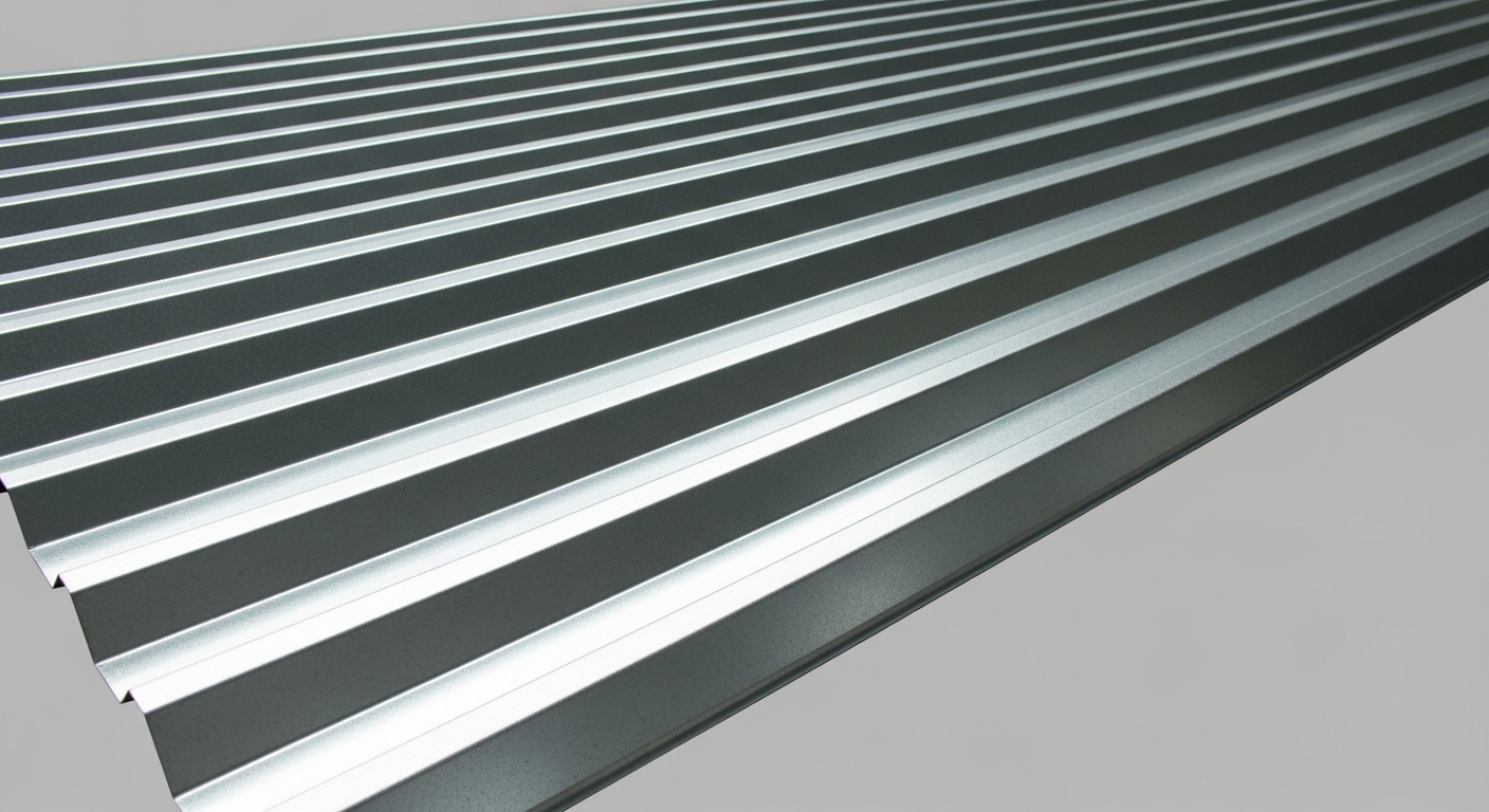 Stoktaki renkli ve galvanizli trapez sac levhalar