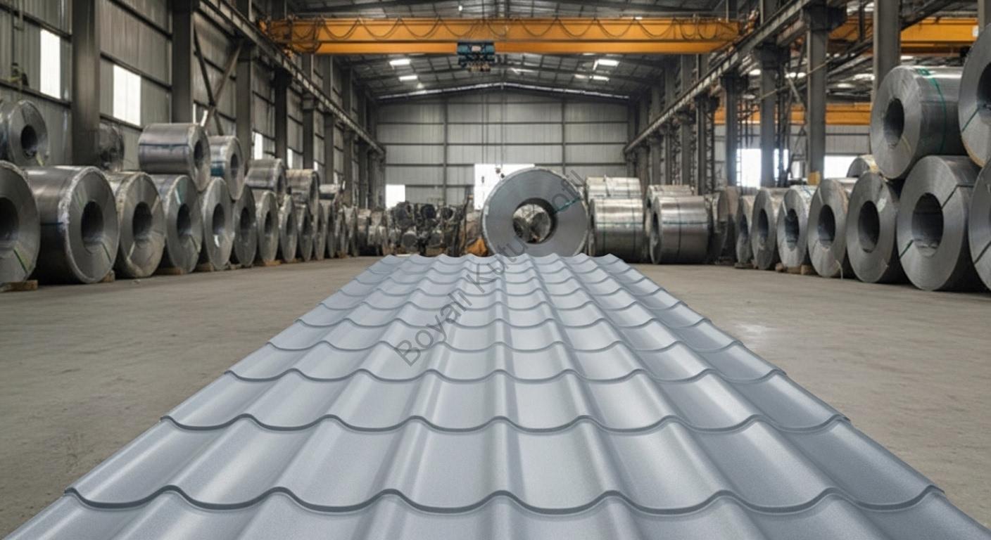 Metal kiremit üretim hattı ve rulo açma